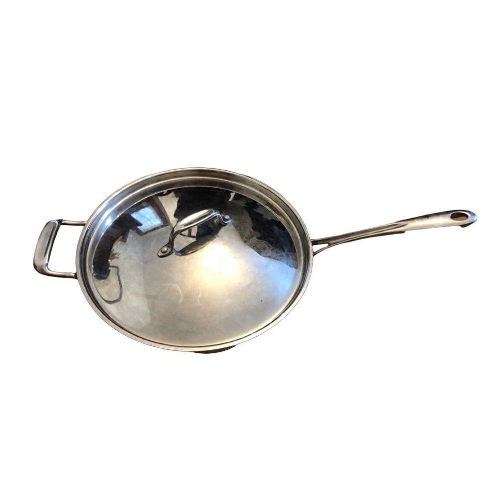 Members Mark Tri Ply Clad 12" Stainless Steel Cooking Fry Pan NSF